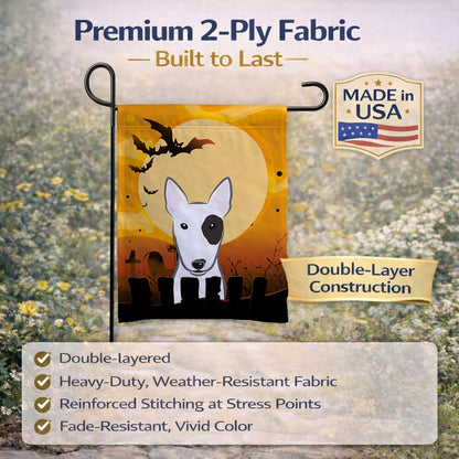 Caroline's Treasures BB1767GF Halloween Bull Terrier Garden Size Flag, Small, Multicolor