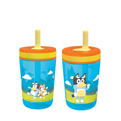 Zak Designs Bluey Kelso 15oz Leak-Proof Toddler Straw Cups, 2-Pack 🍁 All In One Marketplace Canada