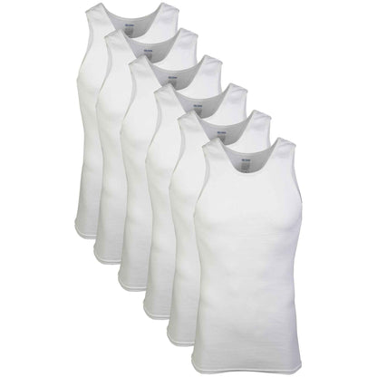 Gildan Men's A-Shirt Tanks, Multipack, Style G1104, White, Large 🍁 All In One Marketplace Canada