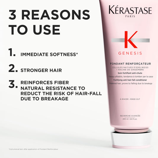 Kérastase Genesis Conditioner, Lightweight Conditioner for Weakened Hair Prone to Falling due to Breakage, Sulfate-Free, Silicone-Free, For All Hair Types, Fondant Renforcateur 🍁 All In One Marketplace Canada