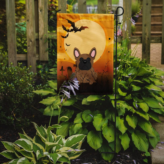 Caroline's Treasures BB4279GF Halloween French Bulldog Brown Garden Size Flag, Small, Multicolor