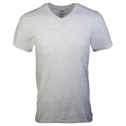 Gildan Men's V-Neck T-Shirts, Multipack, Style G1103, Black/Sport Grey/Charcoal/Military Green (5-Pack), Large 🍁 All In One Marketplace Canada