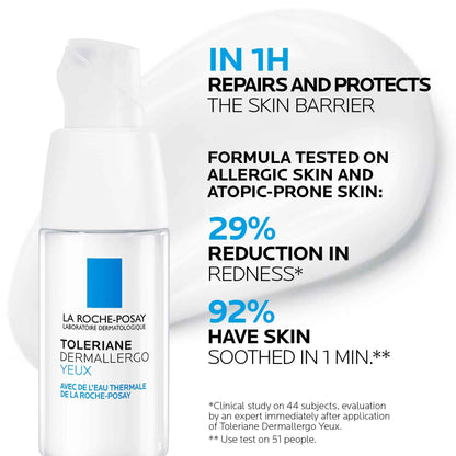 La Roche-Posay Eye Cream for Sensitive Skin, Toleriane Dermallergo Eye Cream, Intense Soothing Care with Shea Butter and Glycerin, Allergy Tested & Fragrance Free, 20ml 🍁 All In One Marketplace Canada