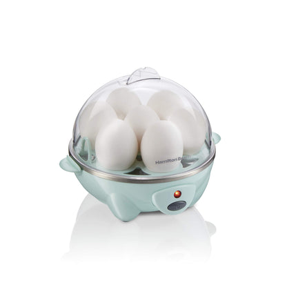 Hamilton Beach 3-in-1 Egg Cooker, Hard-Boiled, Poached, Omelets, 7 Egg Capacity, Teal, 25504G 🍁 All In One Marketplace Canada
