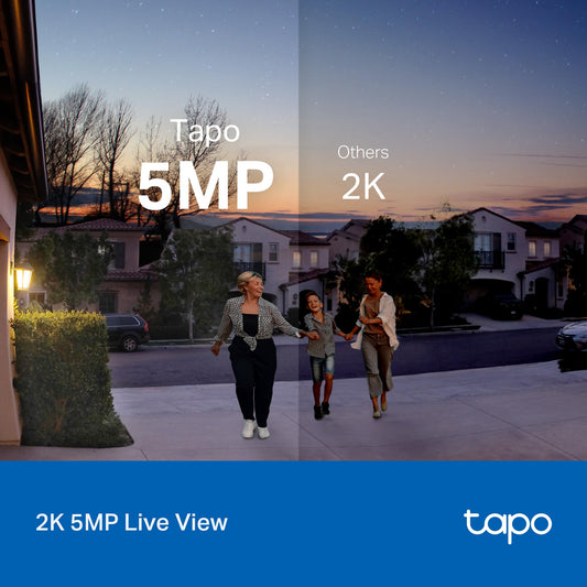 Tapo TP-Link Smart Video Doorbell Camera Wired, 2K 5MP, Color Night Vision, 180° Ultra-Wide FOV, 2-Way Audio, Free AI Detection, Cloud & SD Card Storage, Works w/Alexa & Google Home, D130 🍁 All In One Marketplace Canada
