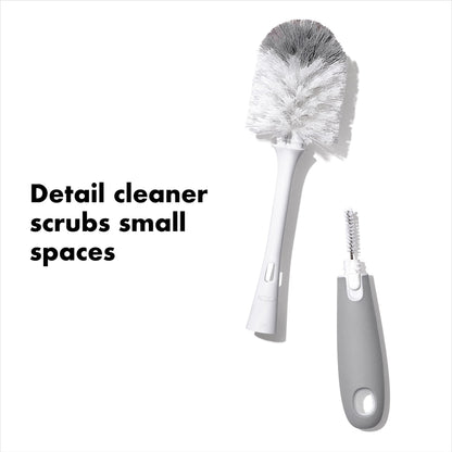 OXO Tot Bottle Brush with Nipple Cleaner and Stand – Gray, 2-Pack 🍁 All In One Marketplace Canada