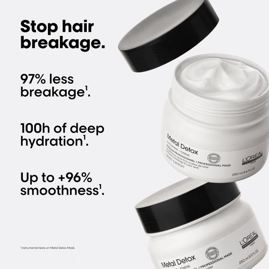 L'Oréal Professionnel Metal Detox Mask, Anti-Metal Hair Mask for Color Treated & Damaged Hair, Protects Color & Reduces Breakage, 250 ML 🍁 All In One Marketplace Canada