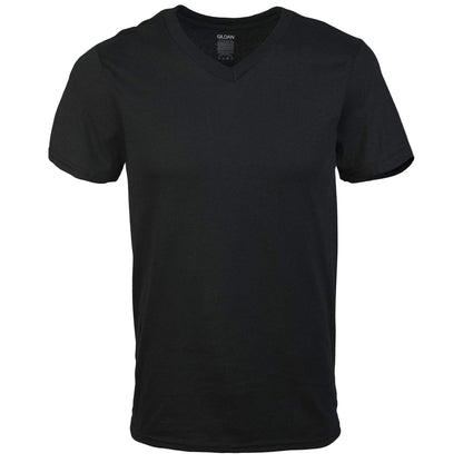 Gildan Men's V-Neck T-Shirts, Multipack, Black (6-Pack), Medium 🍁 All In One Marketplace Canada