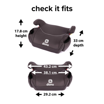 Diono Solana 2022, No Latch, Pack of 2 Backless Booster Car Seats, Lightweight, Machine Washable Covers, Cup Holders, Black Charcoal 🍁 All In One Marketplace Canada
