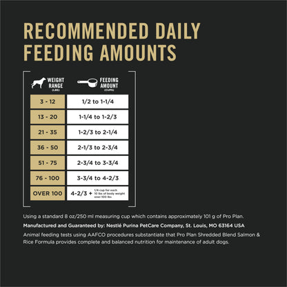 Purina Pro Plan Dry Dog Food, Complete Essentials Shredded Blend Salmon & Rice - 15 kg Bag (1 Pack) 🍁 All In One Marketplace Canada