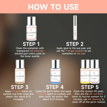 Lash Lift Kit - Eyelash Perm Kit - Professional Eyelash Curling Set - Glue Upgraded Version - Semi-Permanent Curling Perming Wave Suitable For Salon at Home (White) 🍁 All In One Marketplace Canada