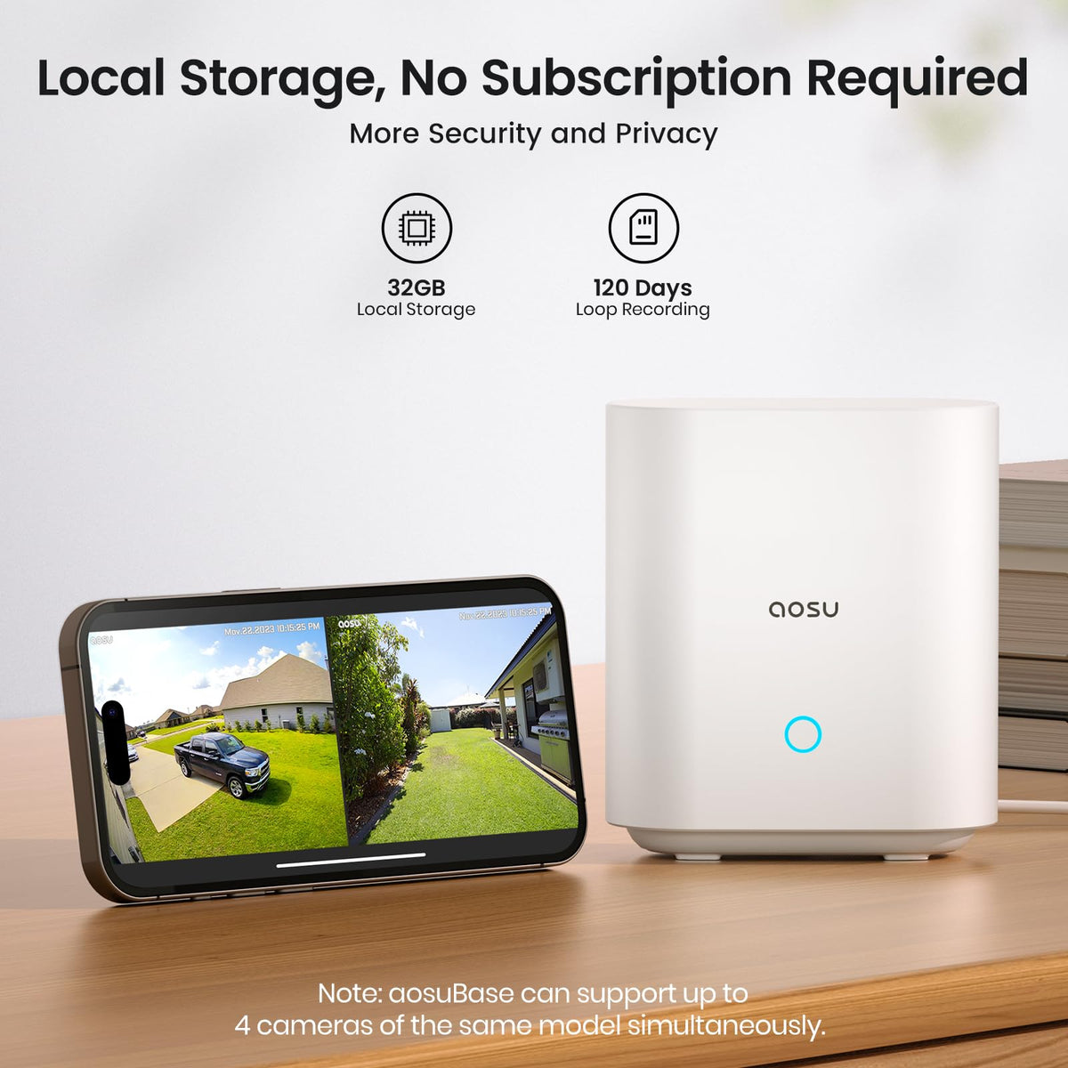 aosu Security Cameras Wireless Outdoor Home System, True 2K HD Night Vision, No Subscription Required, Long Battery Life, 166° Wide View, Spotlight & Siren Alarm, Motion Alert, Support 2.4 & 5GHz WiFi 🍁 All In One Marketplace Canada