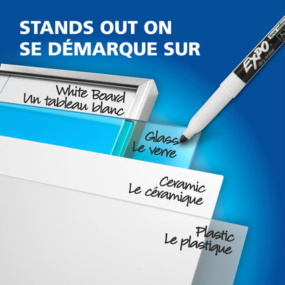 EXPO Dry Erase Markers, Low Odour Ink, Black, Fine Tip, 12 Count 🍁 All In One Marketplace Canada