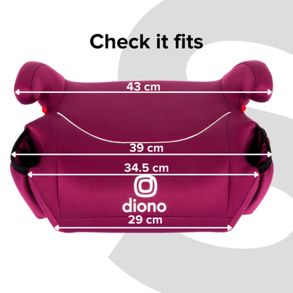 Diono Solana 2022, No Latch, Single Backless Booster Car Seat, Lightweight, Machine Washable Covers, Cup Holders, Pink 🍁 All In One Marketplace Canada
