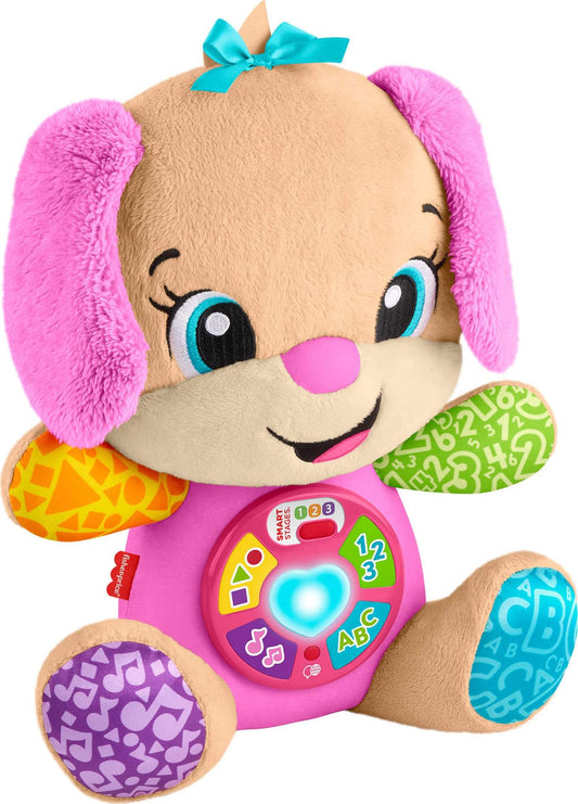 Fisher-Price Baby Learning Toy Laugh & Learn Smart Stages Sis Pink Musical Plush with Smart Stages for Infants Ages 6+ Months, Multilanguage Version 🍁 All In One Marketplace Canada