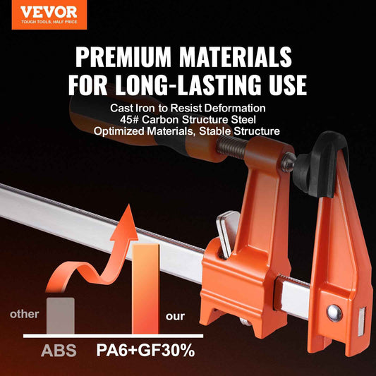 VEVOR Bar Clamps for Woodworking, 2-Pack 36" Clamp, Quick-Change F Clamp with 600 lbs Load Limit, 2.5" Throat Depth, Cast Iron and Carbon Steel, Wood Clamps for Woodworking Metal Working 🍁 All In One Marketplace Canada