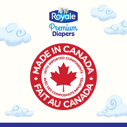 Royale Premium Diapers, Size 1 (8-14 lb), 198 Count, Disposable Baby Diapers (Packaging may vary) 🍁 All In One Marketplace Canada