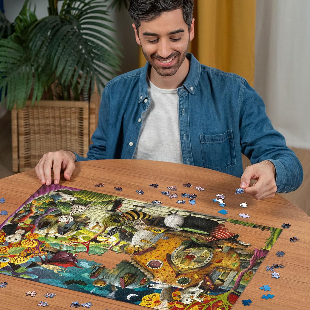 Ravensburger Happy Halloween 1000 Piece Jigsaw Puzzle for Adults - 12000402 - Handcrafted Tooling, Made in Germany, Every Piece Fits Together Perfectly