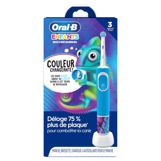 Oral -B Kid's Electric Rechargeable Toothbrush with Charger, Featuring Extra Soft Color Changing Bristles, for Ages 3+ 🍁 All In One Marketplace Canada