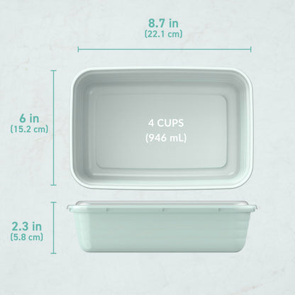Bentgo Prep 1-Compartment Meal-Prep Containers with Custom-Fit Lids - Microwaveable, Durable, Reusable, BPA-Free, Freezer and Dishwasher Safe Food Storage Containers - 10 Trays & 10 Lids (Mint) 🍁 All In One Marketplace Canada