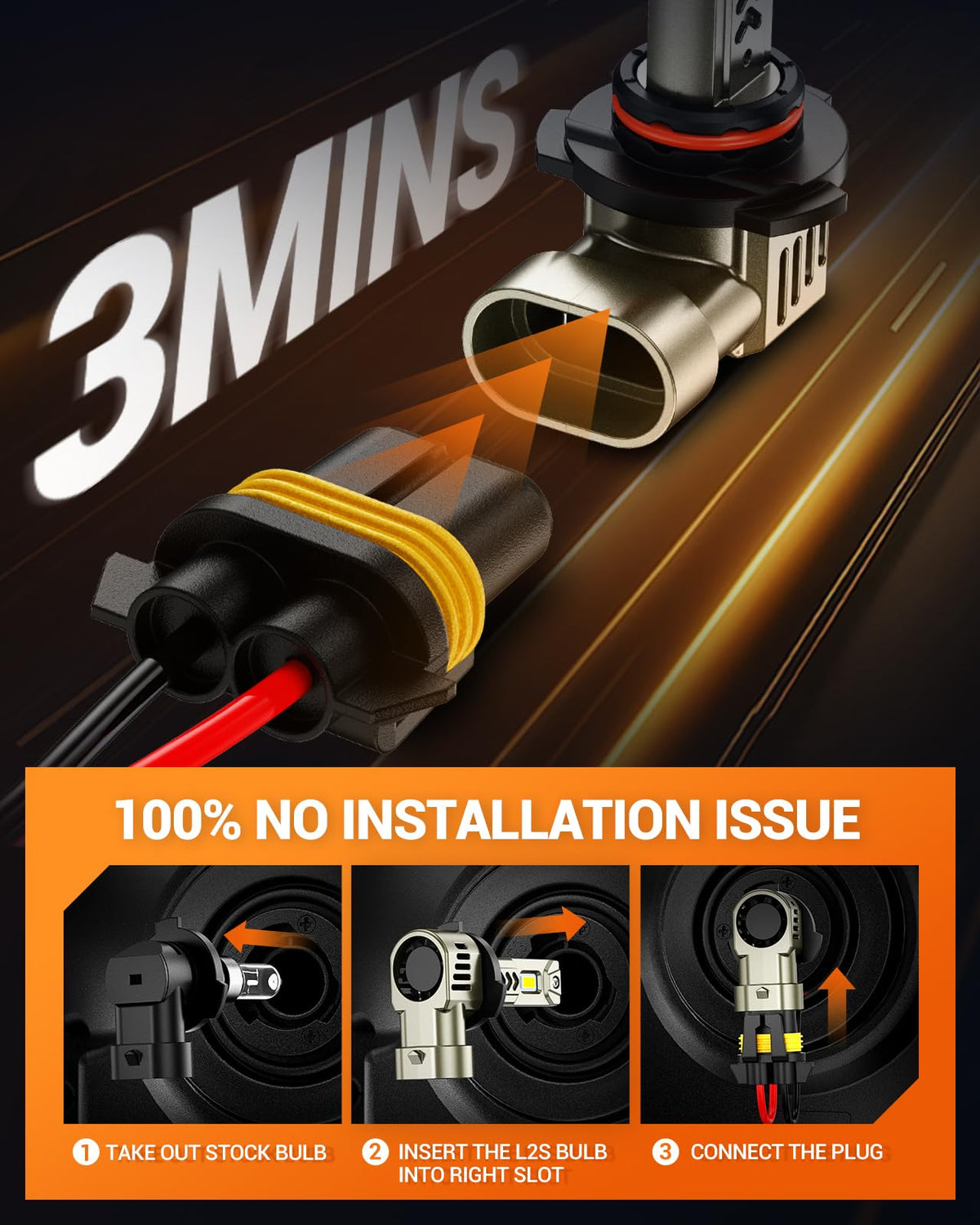 SEALIGHT 2026 Brightest 9005 HB3 LED Headlight Bulbs, 80,000LM 1200% Brighter, 6500K Cool White, 1:1 Halogen Size Wireless, 3 Min Plug and Play Halogen Replacement Conversion Kit, Pack of 2 🍁 All In One Marketplace Canada