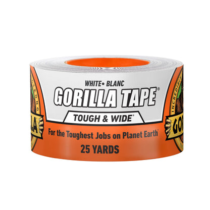 Gorilla Tough & Wide Utility Tape, Duct Tape, 2.8 in x 25 yd, White 🍁 All In One Marketplace Canada