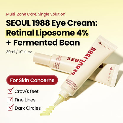 Seoul 1988 Eye Cream: Retinal Liposome 4% +Fermented Bean 30ml 🍁 All In One Marketplace Canada