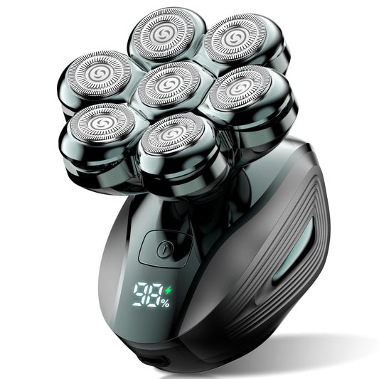 Head Shavers for Bald Men: Upgraded Detachable Head Shaver - IPX7 Waterproof Wet or Dry Electric Razor for Men - 7D LED Display Rechargeable Shaving Grooming Kit with Type-C Charge (Olive Green) 🍁 All In One Marketplace Canada