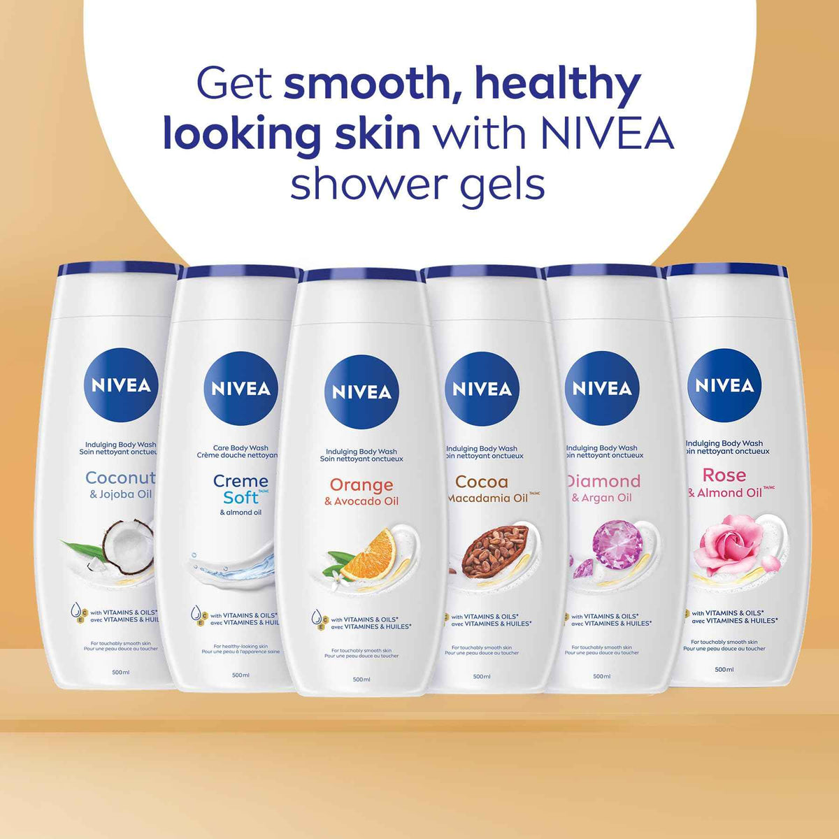 NIVEA Orange & Avocado Oil Body Wash, 3x500ml 🍁 All In One Marketplace Canada