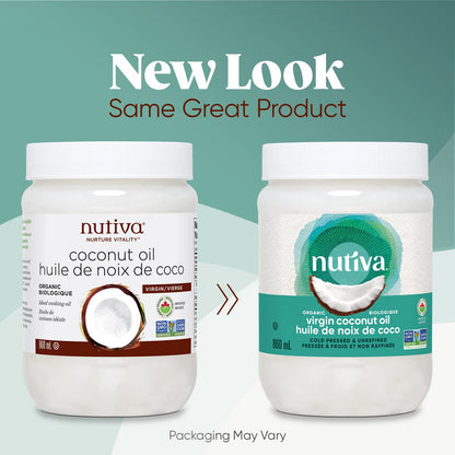 Nutiva Organic Coconut Oil Virgin, 860Ml 🍁 All In One Marketplace Canada