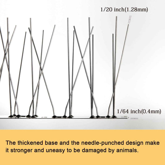 OFFO Bird Spikes with Stainless Steel Base, Durable Bird Repellent Spikes Arrow Pigeon Spikes Fence Kit for Deterring Small Bird, Crows and Woodpeckers, Covers 3.4 Feet(1.04m) 🍁 All In One Marketplace Canada