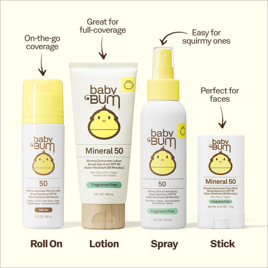 Sun Bum Baby Bum Spf 50 Sunscreen Face Stick | Mineral Uva/uvb Face and Body Protection for Sensitive Skin | Fragrance Free | Travel size | 13g 🍁 All In One Marketplace Canada