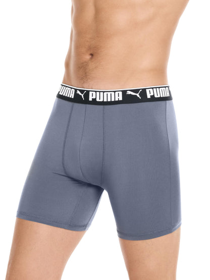 Puma Men's 4 Pack Active Stretch Boxer Briefs, Black/Grey, Medium 🍁 All In One Marketplace Canada
