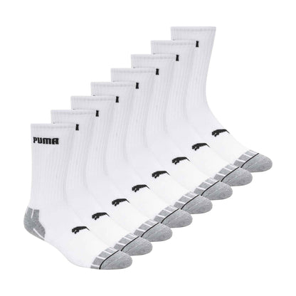 PUMA Men's 8 Pack Athletic Cushioned Crew Socks, White/Black, 10-13 🍁 All In One Marketplace Canada