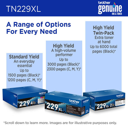 Brother Original TN229XLBK High-Yield Black Toner Cartridge, Higher Yield for Value, Toner Replacement cartridges, Toner for Brother Laser Printers HL-L3220CDW, HL-L3280CDW, MFC-L3720CDW, and More 🍁 All In One Marketplace Canada