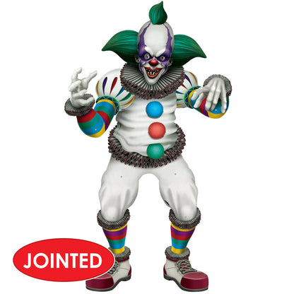 Beistle Cardstock Paper Jointed Creepy Clown Halloween Decorations for Home, Office, or Haunted House Party Supplies