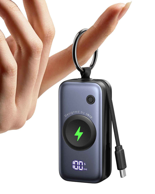 INIU Mini Portable Charger for Apple Watch, Power Bank with Built-in USB C Cable, 5000mAh 20W PD Fast Charging smart Watch Charging Dock for Apple Watch Ultra 11 10 9 8 SE, iPhone Air 17 16 15 Air 🍁 All In One Marketplace Canada