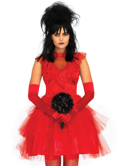 Leg Avenue Women's Beetle Bride 80s Halloween Costume, Red, Small