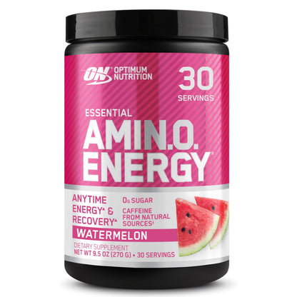 Optimum Nutrition Amino Energy Powder: Pre- workout & Anytime energy with Green tea, Green coffee extract + BCAA's - Watermelon: 30 servings [270g] (packaging may vary) 🍁 All In One Marketplace Canada