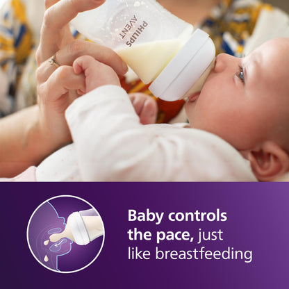 Philips Avent Natural Baby Bottles with Natural Response Nipples (Medium Flow, Flow 3), 9oz, 4-pack, SCY903/04 🍁 All In One Marketplace Canada