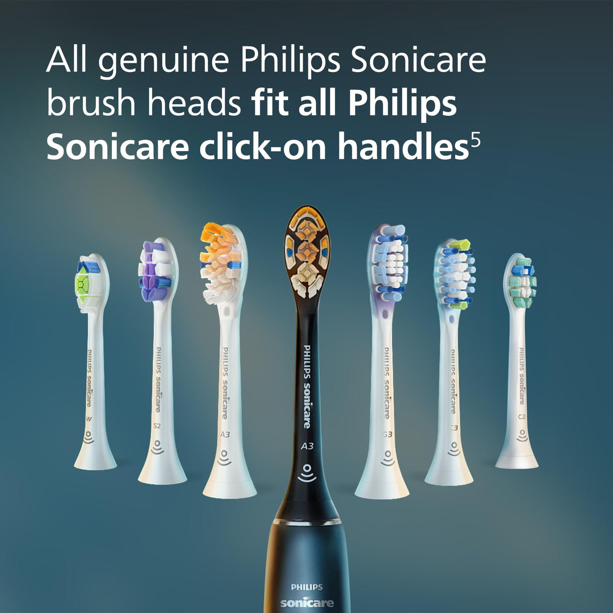 Philips Sonicare A3 All-in-one - Genuine Replacement Electric Toothbrush Heads, Black, 2 Pack, HX9092/95 🍁 All In One Marketplace Canada