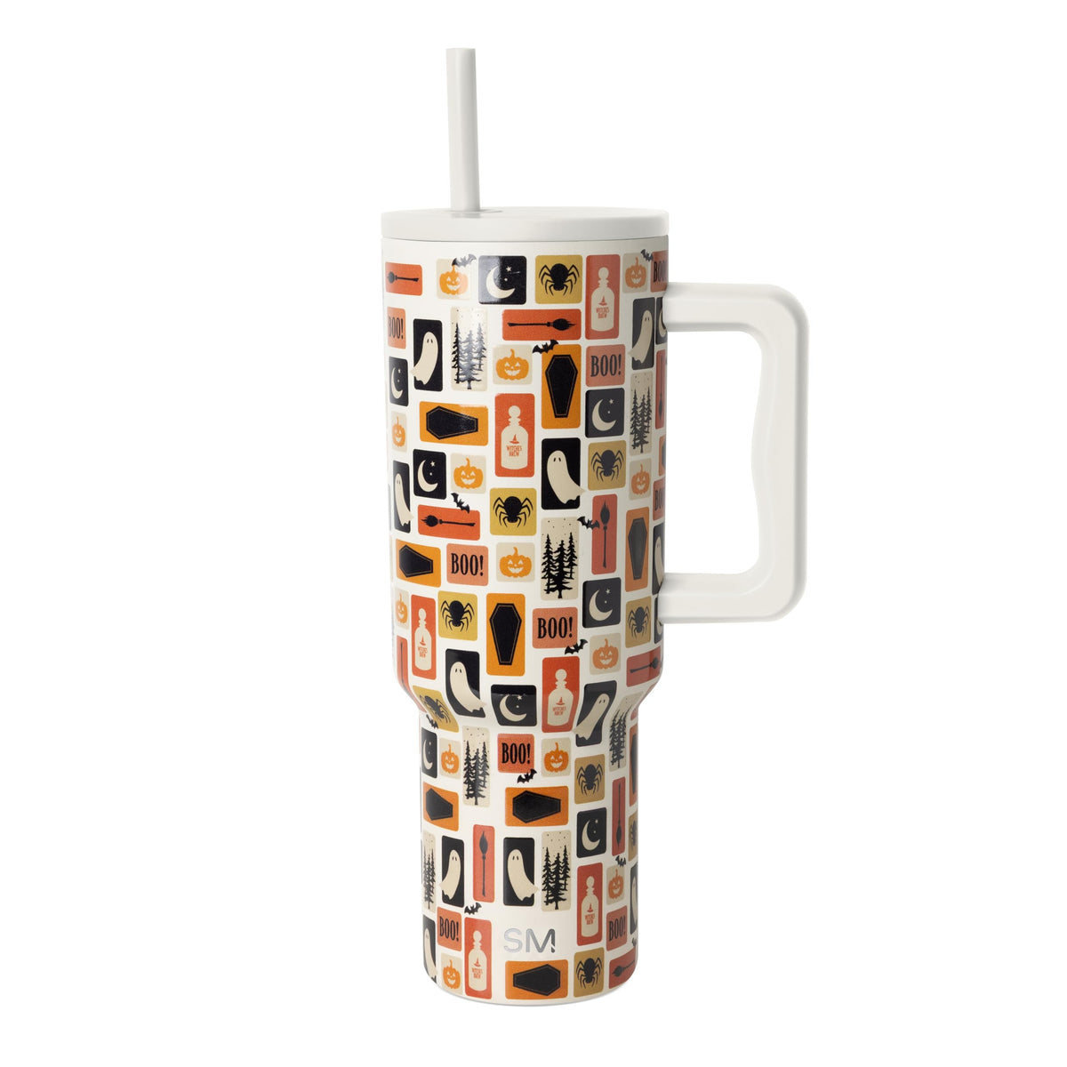 Simple Modern Halloween Tumbler with Handle | 40oz | Stamps