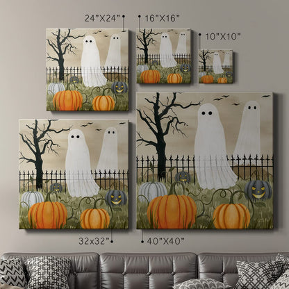 Renditions Gallery Modern Canvas Wall Art Pictures for Office Decorations Halloween Hunted Pumpkin Patch Premium Wall Hanging Wooden Artwork for Livingroom Kitchen Paintings - 16"X16" LT508
