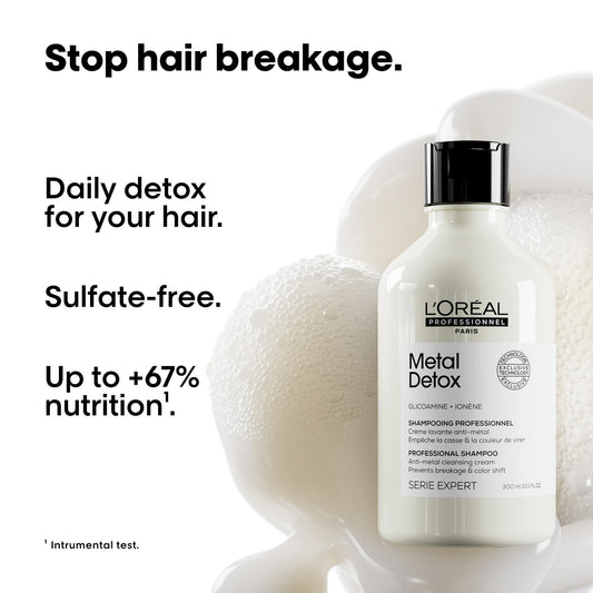 L'Oréal Professionnel Metal Detox Shampoo, Sulfate-Free Anti-Metal Cleanser for Color Treated & Damaged Hair, Reduces Breakage 🍁 All In One Marketplace Canada