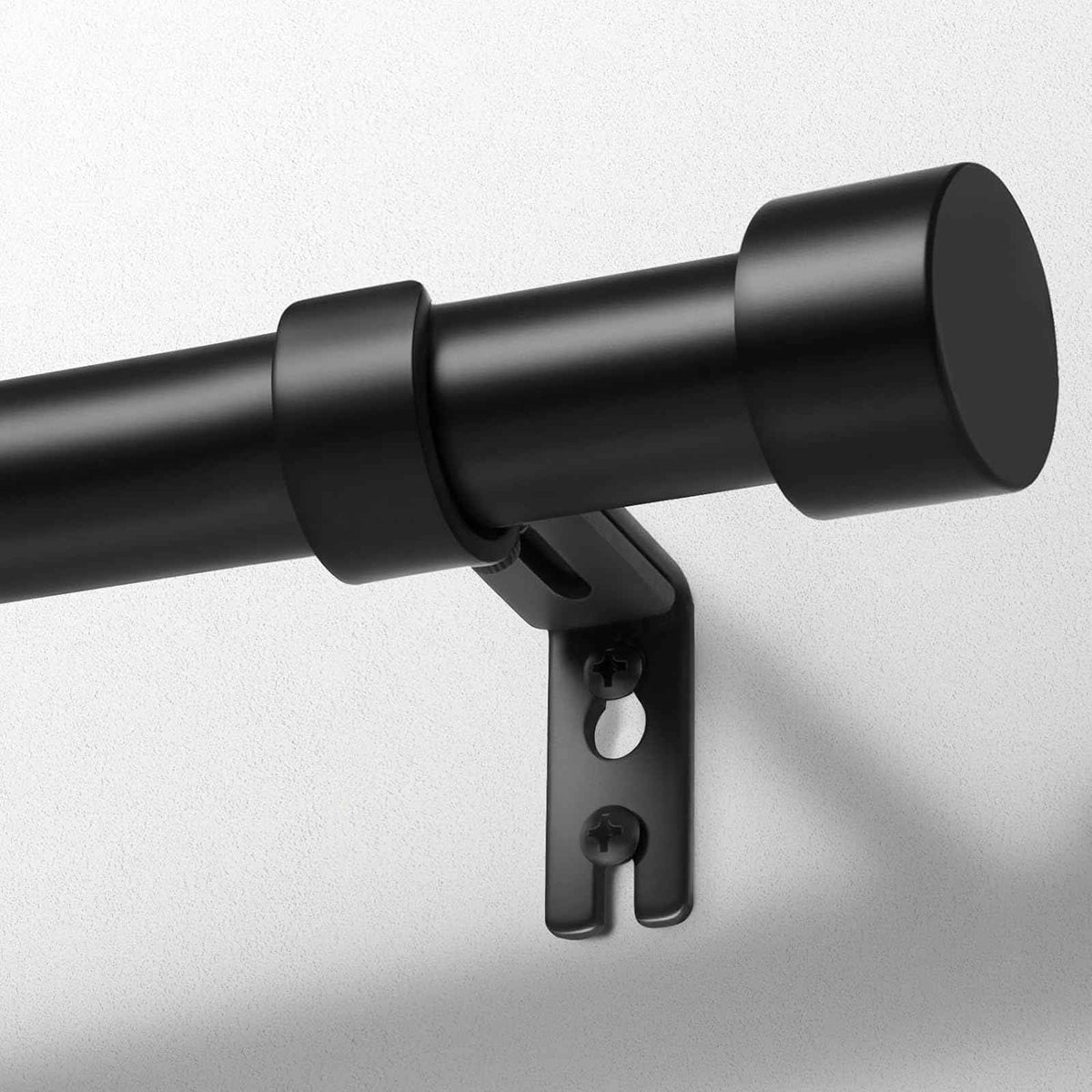 Zeerobee Curtain Rods for Windows 48 to 84, 1 Inch Black Heavy Duty Drapery Rods with Adjustable Length, Outdoor Modern Curtain Pole with Simple End Caps, 32"-86", Black 🍁 All In One Marketplace Canada