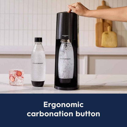 SodaStream Terra Sparkling Water Maker with CO2 Cylinder, 1L Dishwasher Safe Bottle & Bubly Drink (Black) 🍁 All In One Marketplace Canada