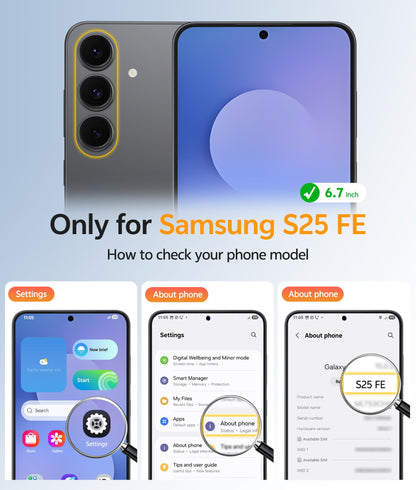 FNTCASE for Samsung-Galaxy S25 FE Case: Magnetic Translucent Matte Military Grade Drop Proof Protection Cell Phone Cover - Slim Rugged Durable Shockproof Protective Cases (Black 6.7 inch) 🍁 All In One Marketplace Canada