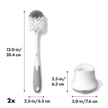 OXO Tot Bottle Brush with Nipple Cleaner and Stand – Gray, 2-Pack 🍁 All In One Marketplace Canada