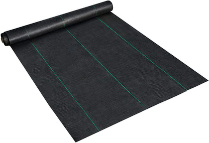 VEVOR 6.5FTx300FT Premium Weed Barrier Fabric Heavy Duty 3OZ, Woven Weed Control Fabric, High Permeability Good for Flower Bed, Geotextile Fabric for Underlayment, Polyethylene Ground Cover 🍁 All In One Marketplace Canada