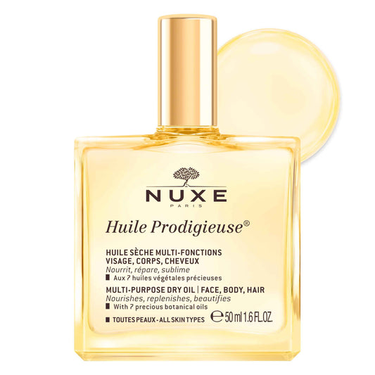 NUXE Huile Prodigieuse Multi-Purpose Dry Oil - Radiant Glow and Lightweight Hydration for Face, Body & Hair. Nourishes, Repairs and Enhances - 50mL 🍁 All In One Marketplace Canada